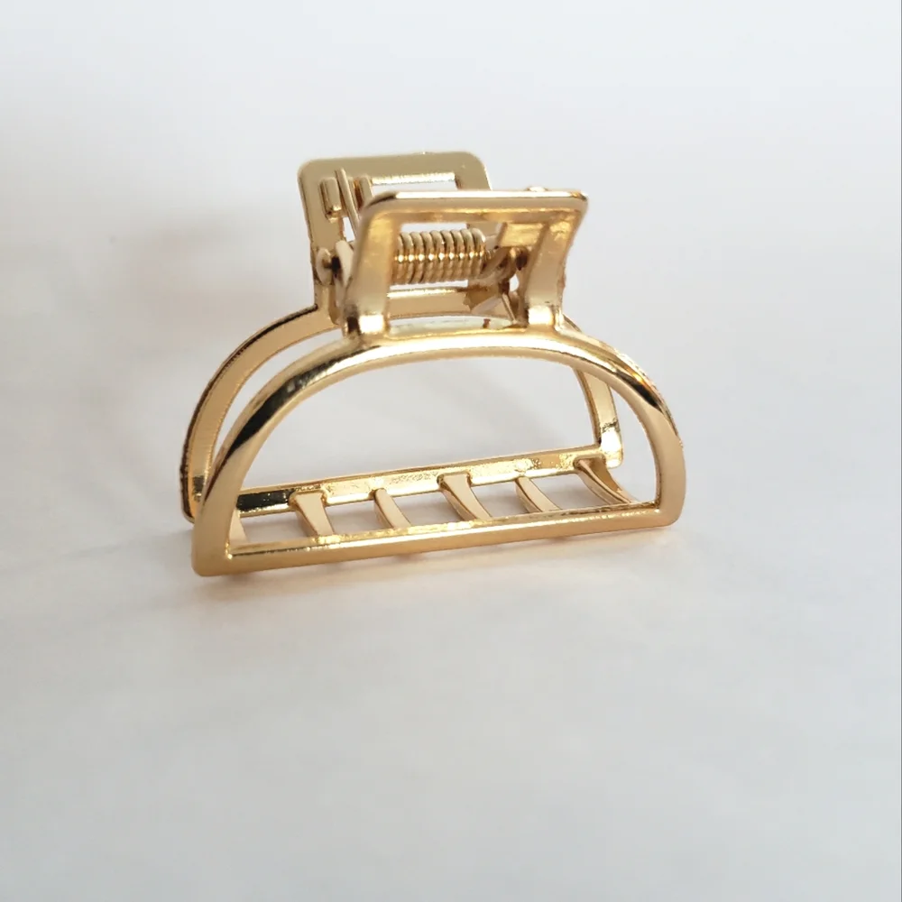Gold Tone Metal Hair Claw Hair Clip